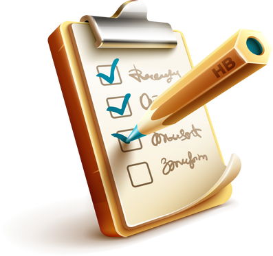 Checklist things to do on clipboard PNG